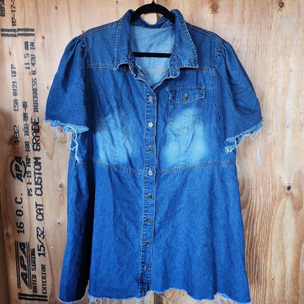 Blue Denim Mini Dress